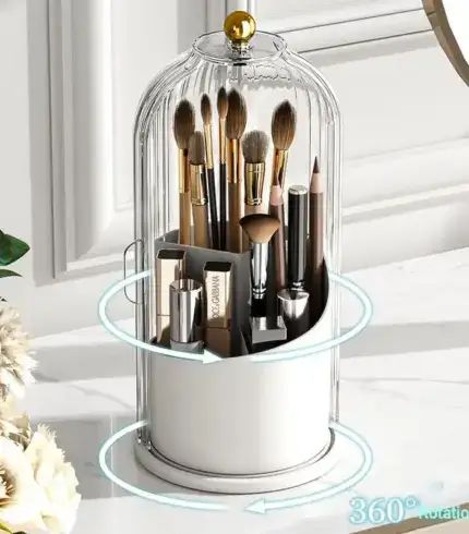 Elegant 360° Spinning Makeup Organizer