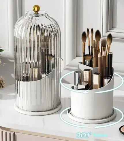 Elegant 360° Spinning Makeup Organizer